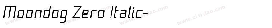 Moondog Zero Italic字体转换